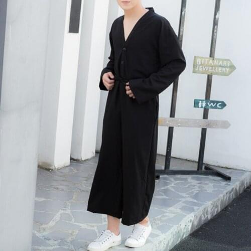 Influx male spring and autumn nine pants wide leg pants loose 9 points tooling jumpsuit jumpsuit V-neck hip-hop skirt pants