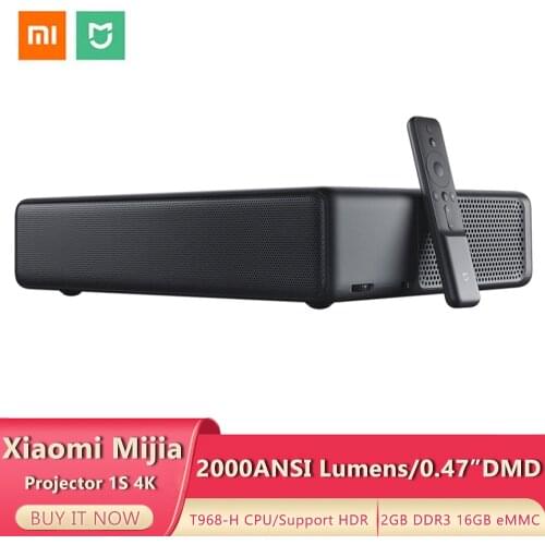 Xiaomi Mijia Laser Projector 1S 4K TV 2GB DDR3 16GB eMMC English Interface 2000ANSI Lumens Wireless Smart Home Theater