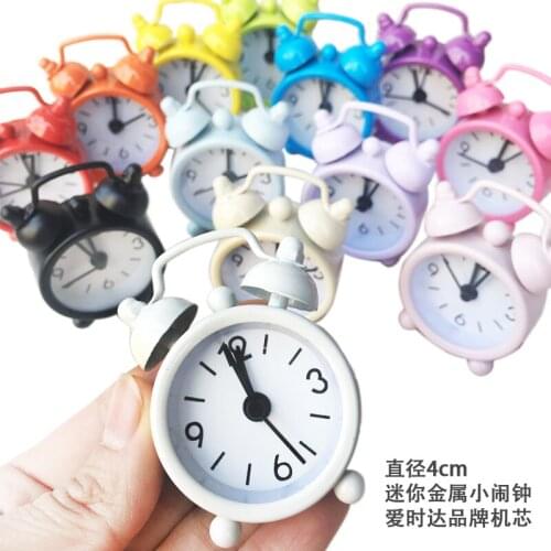 Mini alarm clock Creative novelty cute electronic metal small alarm clock Personalized small alarm clock student alarm table