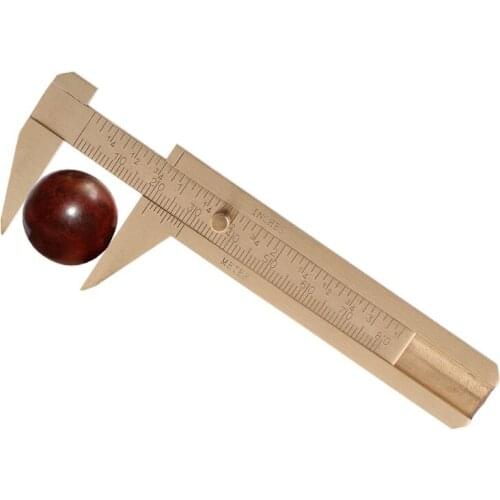 Mini Brass Sliding Gauge Vernier Bead Jewelry Caliper Double Scale 80mm / 3.25in