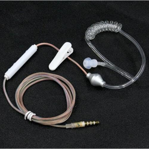 Mobile Phone vacuum tube monaural earhpone Anti Radiation Headset With Wheat Special Screw Headset Vents Earphone 3.5mm
