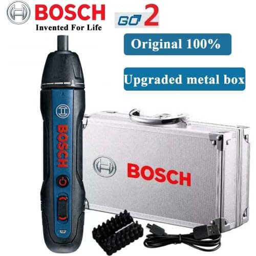 Original Bosch Go2 Electric Screwdriver Set 3.6V Rechargeable Automatic Screwdriver Hand Drill Bosch Go 2 Electric Batch Tool