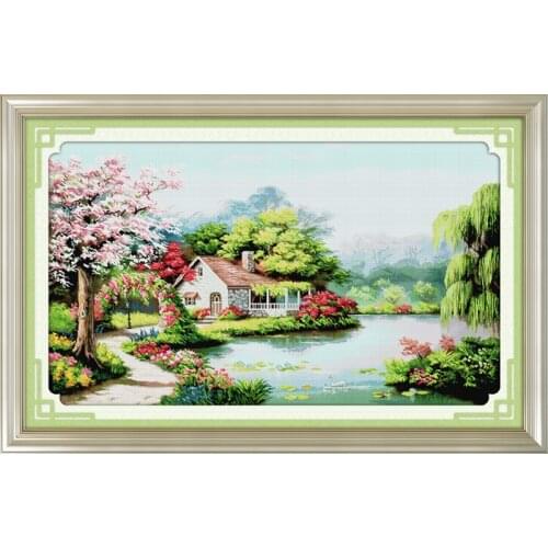 Love plantation Home Decor Cross Stitch Kits Printed Canvas DMC Counted printed Cross-stitch set Embroidery Needlework Kit DIY
