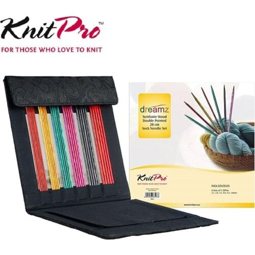 Knitpro Dreamz Symfonie wood Double Pointed 20 cm sock Needle Set