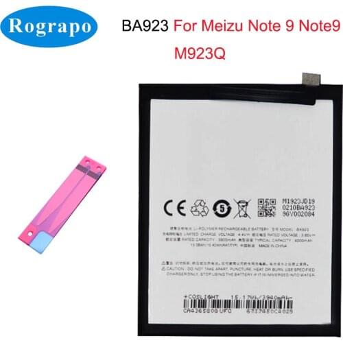 Original 4000mAh BA923 Replacement Mobile Phone Battery For Meizu Note 9 Note9 M923Q Smartphone Batteries