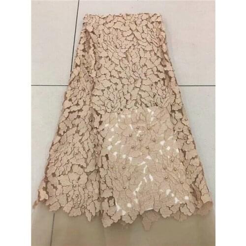 Latest African Laces Fabrics Embroidered Laser beads African French Tulle Lace Fabric 2018 African French Net Lace Fabric Gold
