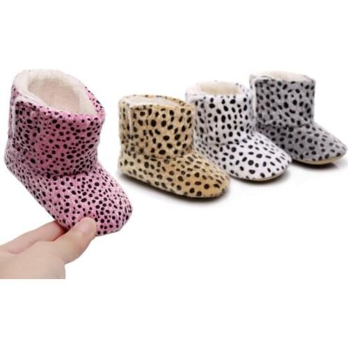 New 0-18M Baby Winter Warm Fur Snow Boots Baby Booties Anti-slip Infant Boys Bootie Shoes
