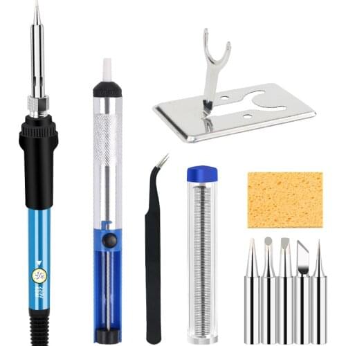 60W Adjustable Temperature Soldering Iron Internal Heating Type Household Electronic Welding Repair Tool