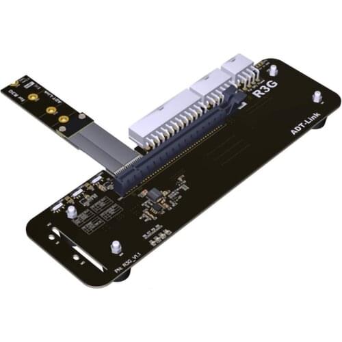 R43SG M.2 key M NVMe External Graphics Card Stand Bracket with PCIe3.0 x4 Riser Cable 32Gbs For ITX STX NUC VEGA64 GTX1080ti