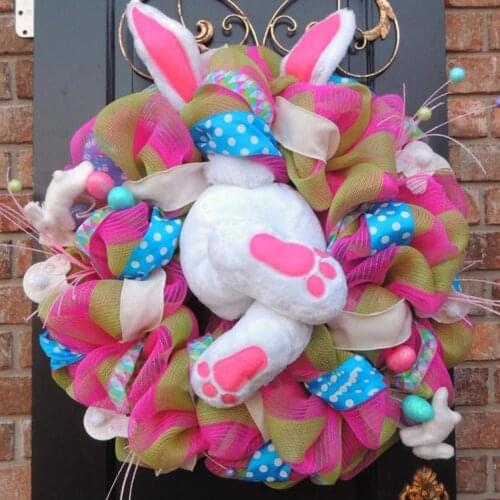 Multi-color Cute Cartoon Cloth Garland with Rabbit Pendant Door Decor for Easter