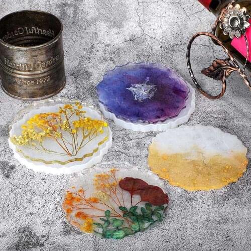 Epoxy Resin Mold Irregular Shape Coaster Mould Silicone Mold DIY Handmade Crafts Make Tool Various Style