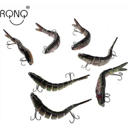 RQNQ 13.7cm 27g Sinking Wobblers Fishing Lures Jointed Crankbait Swimbait 8 Segment Hard Artificial Bait For Fishing Tackle Lure