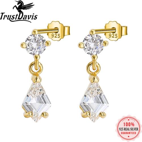 PrinSisReal S925 sterling silver mini earrings female retro wild personality earrings DD1201