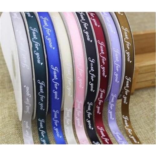 45 meters Long Silk Satin Ribbon Printing cloth Gift Wrapping Christmas New Year DIY Material Baking packaging decoration 1cm wi