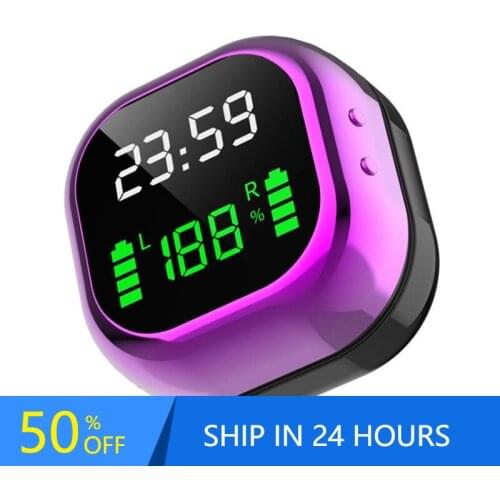 TWS Wireless Mini Clock Bluetooth 5.0 Headphone Charging Box Wireless Headphone Stereo Sports Waterproof Earbud Headphone 20