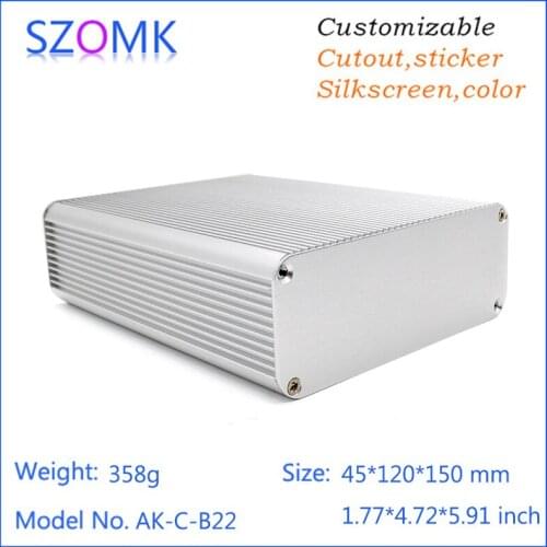 10 pcs/lot cheaper custom silver electronics aluminium enclosure