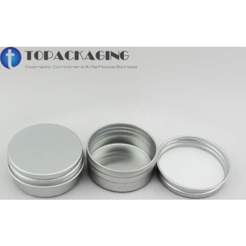 100PCS/LOT-15G Cream Jar,Aluminum Cosmetic Container,Empty Lotion Canister,Sample Mask Sub-bottling,Screw Cap Pot