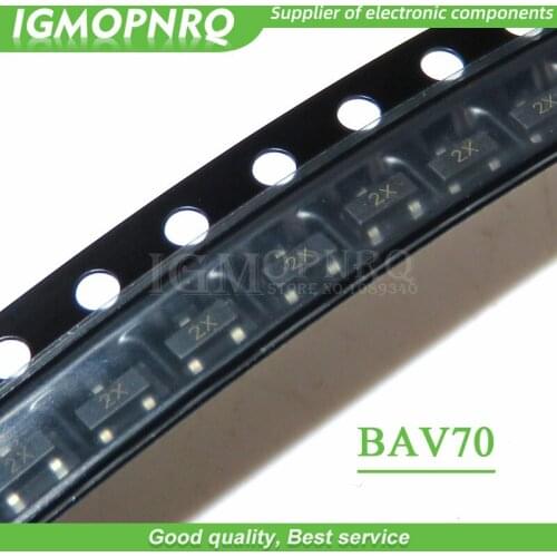100pcs/lot BAV70 0.2A 70V SOT-23 original transistor BAV70LT1G