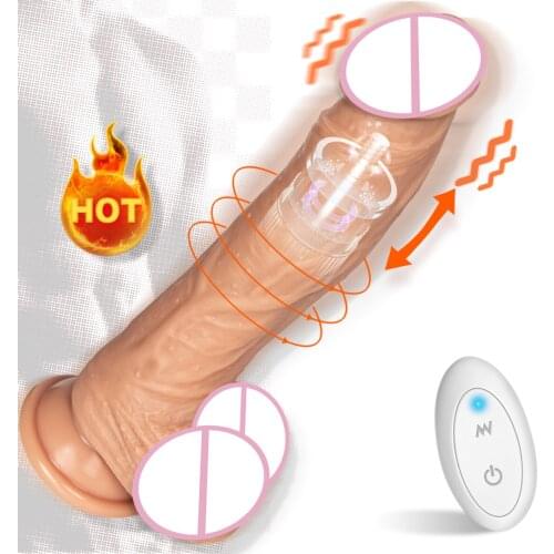 2021 Wireless Vibrator Vagina Anal Flirt Play Orgasm Electric Retractable Swing Penis Adult Masturbation Dildo Female Erotic