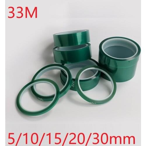 5mm 10mm 15mm 20mm 30mm Green PET Film Tape High Temperature Heat Resistant PCB Solder SMT Plating Shield Insulation Protection