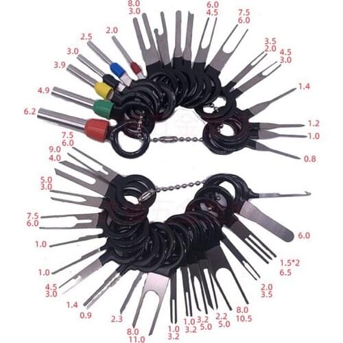 59PCS Stainless Steel Wiring Connector Extractor Car Terminal Pin Remover Puller Release Pin Repair Assemble Disassemble Tool