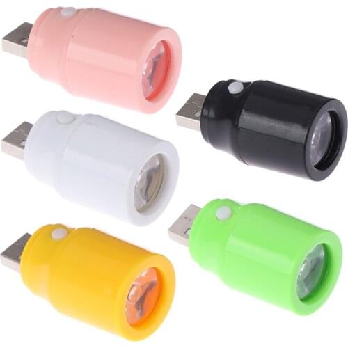 6 Colors Portable 1W 100lm USB Lamp White Light LED Lamp USB Light Powerbank LED Night Light Torchlight with Switch