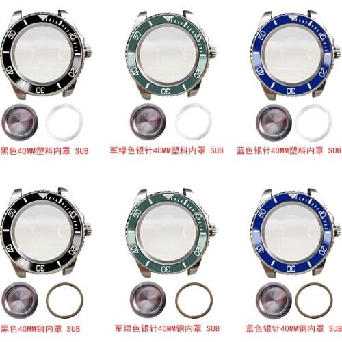 Made for Sub watch accessories 40mm stainless steel case suitable for eta2836 Pearl 2813 / 3804 movement