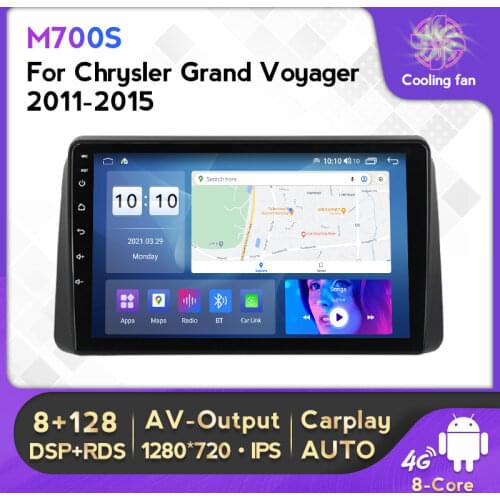 2 Din Android 11 6+128G Car Radio Stereo For Chrysler Grand Voyager 5 2011 - 2015 Dodge Grand Caravan 2008-2020 GPS Navigation
