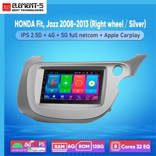 ELEMENT-5 7" 2G+32G Android 10 4G WIFI RDS DSP Car Radio For HONDA Fit, Jazz 2008-2013 Navigation GPS HIFI
