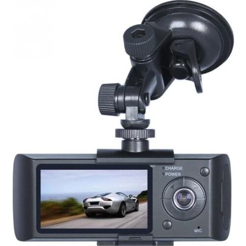 Camera Car DVR R300 with GPS and 3D G-Sensor LCD X3000 Cam Video Camcorder Cycle Recording Digital Zoom Dash Cam Dual Lens dfdf