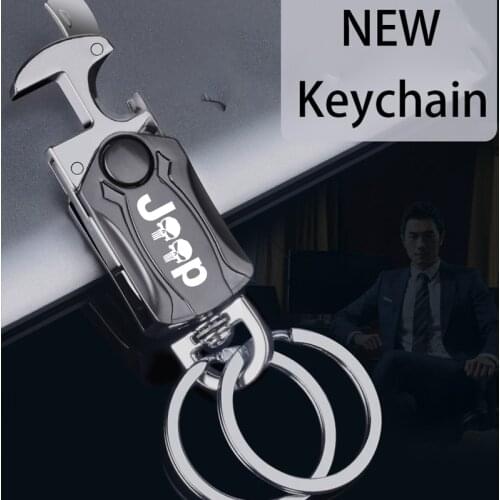 For Jeep Renegade Compass Patriot Beer Bottle Opener Multifunction Keychain Men Multifunctional Alloy Key Ring car accessories