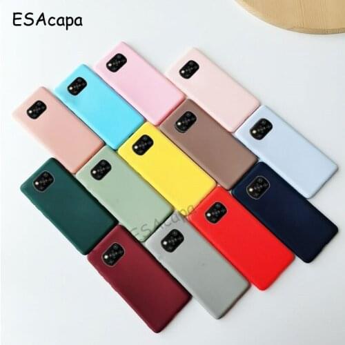 For Xiaomi POCO X3 NFC M3 Mi 10T Lite Note 10 Lite 10 Pro Phone Case Candy Color Silicone Matte Soft TPU Back Cover