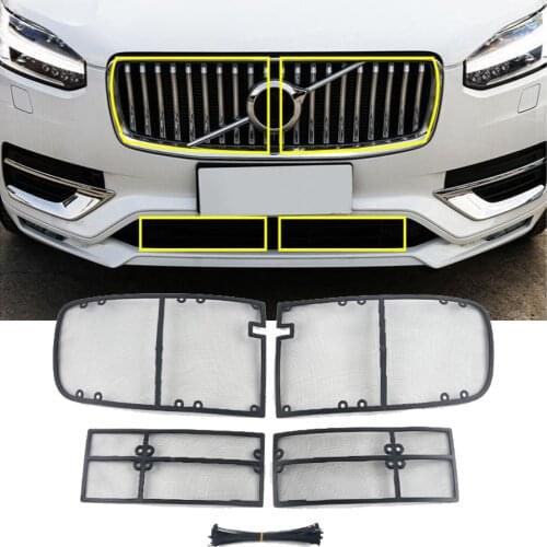 For Volvo XC90 2015~2020 Steel Front Insect Grill Net Screening Protective Mesh Cover 2016 2017 2018 2019 2020 Accessories