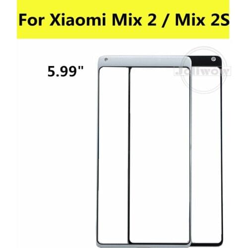 For Xiaomi Mi Mix 2 Touch Panel Front Screen Outer Glass Touch Outer Cover Panel Lens Replacement Parts for xiaomi mix2