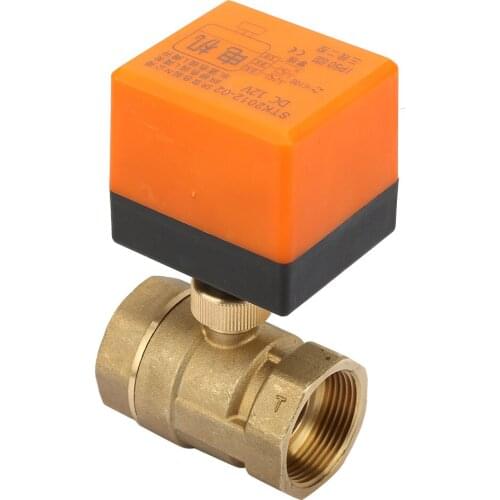 DC 12V 2 Way 3 Wire Brass Motorized Ball Valve Electrical Valve DN32 G1-1/4"