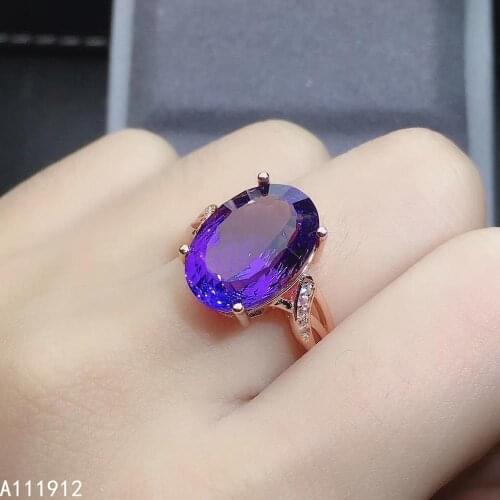 KJJEAXCMY fine jewelry Amethyst 925 sterling silver new gemstone women ring popular