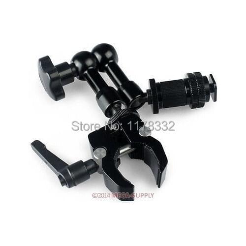 2in11 set 5pcs 7" Inch Articulating Magic Arm + 5pcs Super Clamp for 5D2 Cameras LCD LCD Monitor Exempt postage+ tracking number