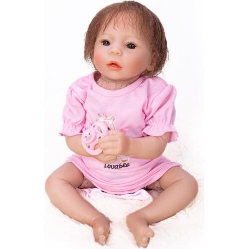 Bebes reborn doll 48 cm Baby girl Dolls soft Silicone Boneca Reborn Brinquedos Bonecas childrens day gifts toys bed time plamat