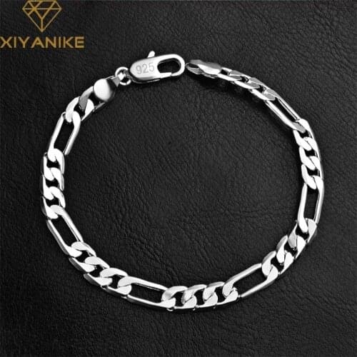 XIYANIKE 925 Sterling Silver Hot Sale Fashion 6M Handmade Bangles & Bracelet Jewelry For Women Lovers Anniversary Gift