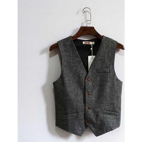Fashion Mens Classic Vest Casual Slim England Retro Waistcoat Wedding Suit Vest Man Clothing