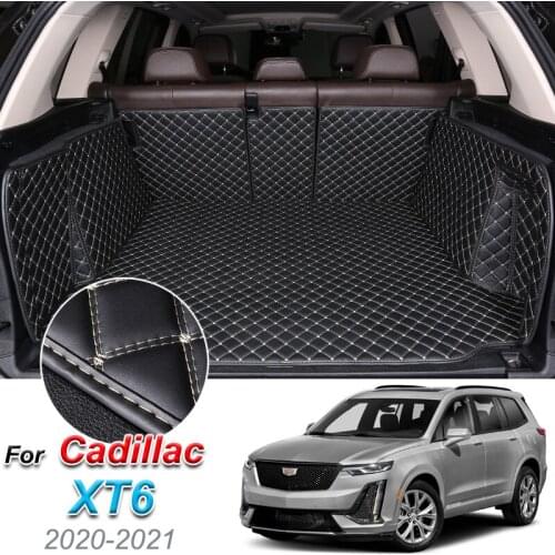 The Trunk Floor Leather Liner Car Trunk Mat Cargo Compartment Floor Carpet For Cadillac XT6 2020-2021