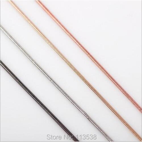 New 20pcs/lot 60cm snake Chain necklace dull silver, gun black, gold, rose gold for choose for Floating Locket pendant