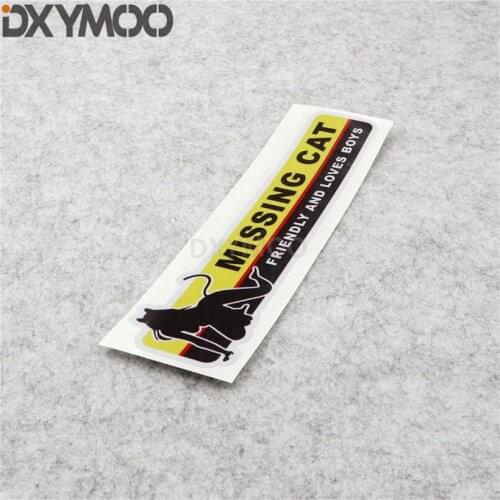 Warning MISSING CAT Sexy Lady Car Styling Vinyl Decal Friendly Funny Vehicle Window Stickers 18x4.5cm