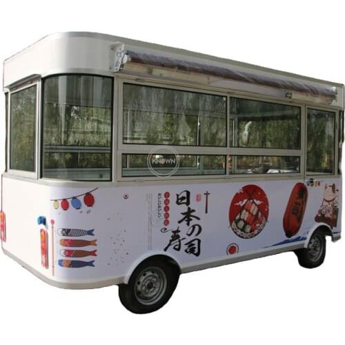 The Most Fashionable Electric Food Truck New Design Street Mobile Kiosk Ice Cream Park Snack Custom Cold Drinks Vending Carts