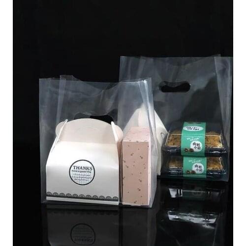 Take-out Bag Transparent Plastic Bag Take Away Package See Through Poly Bag