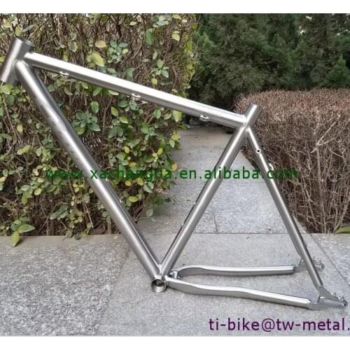 Titanium road bike frame with sliding dropouts, hot sale titanium bike frame with 700C wheel, factory made Ti road frame custom