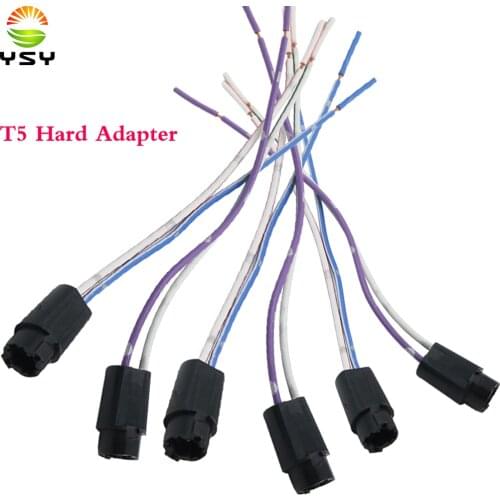 YSY 30Pcs T5 286 W2W Car Dashboard Warning Indicator Auto T5 hard LED Bulb Socket Holder Adapter Connector Harness Plugs