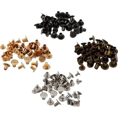 20 Sets Alloy Chicago Rivets Studs Punk for Scrapbooking Bookbinding