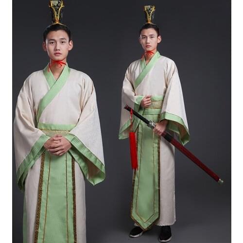 Hot Sale Chinese Folk Dance Costume for Stage Mans Tang Suit Chinese Traditional Ancient Hanfu Cosplay Costume Ming Dynasty 89