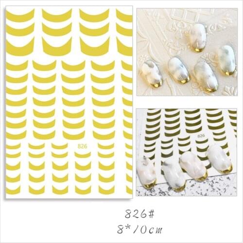 10pcs Flower Mirror Graffiti Irregular Nail Sticker Design Nail Art Pattern Applique Decoration Accessories Sticker